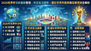 Read more about the article 2026世界杯分析最新整理｜世足投注趨勢、運彩世界杯賠率與冠軍預測全解析