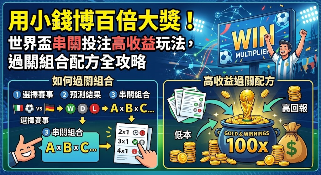 世界盃串關投注高收益玩法,過關組合配方全攻略