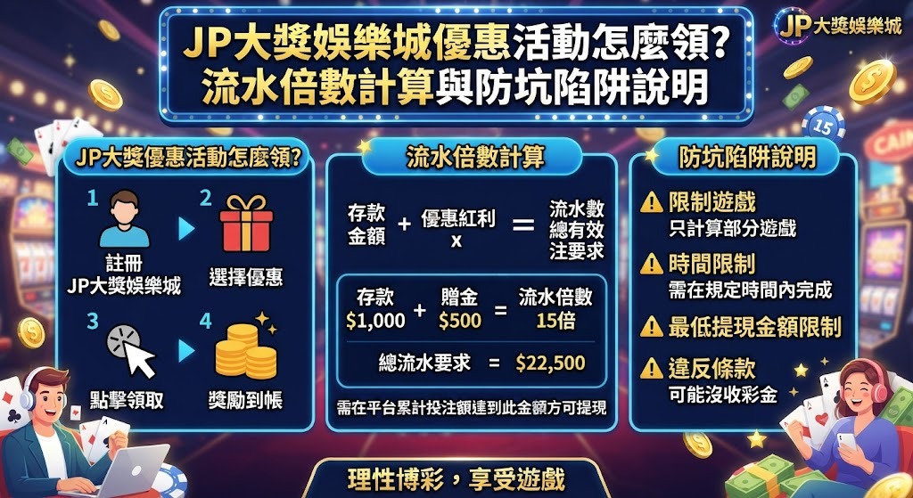 優惠活動怎麼領?流水倍數計算與防坑陷阱說明