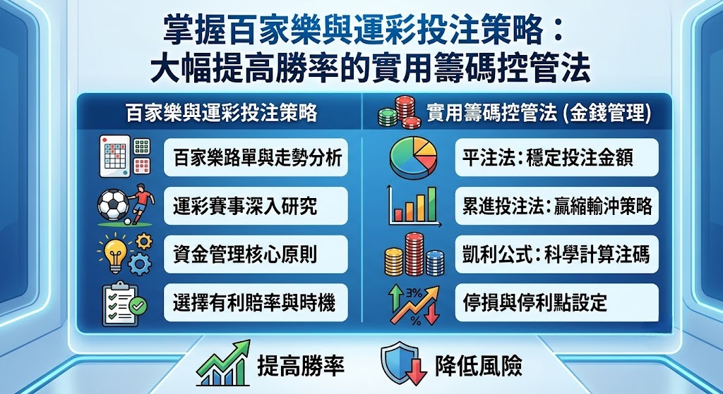 翻轉勝率，就從正確控管籌碼開始！立即掌握百家樂與運彩的必勝策略